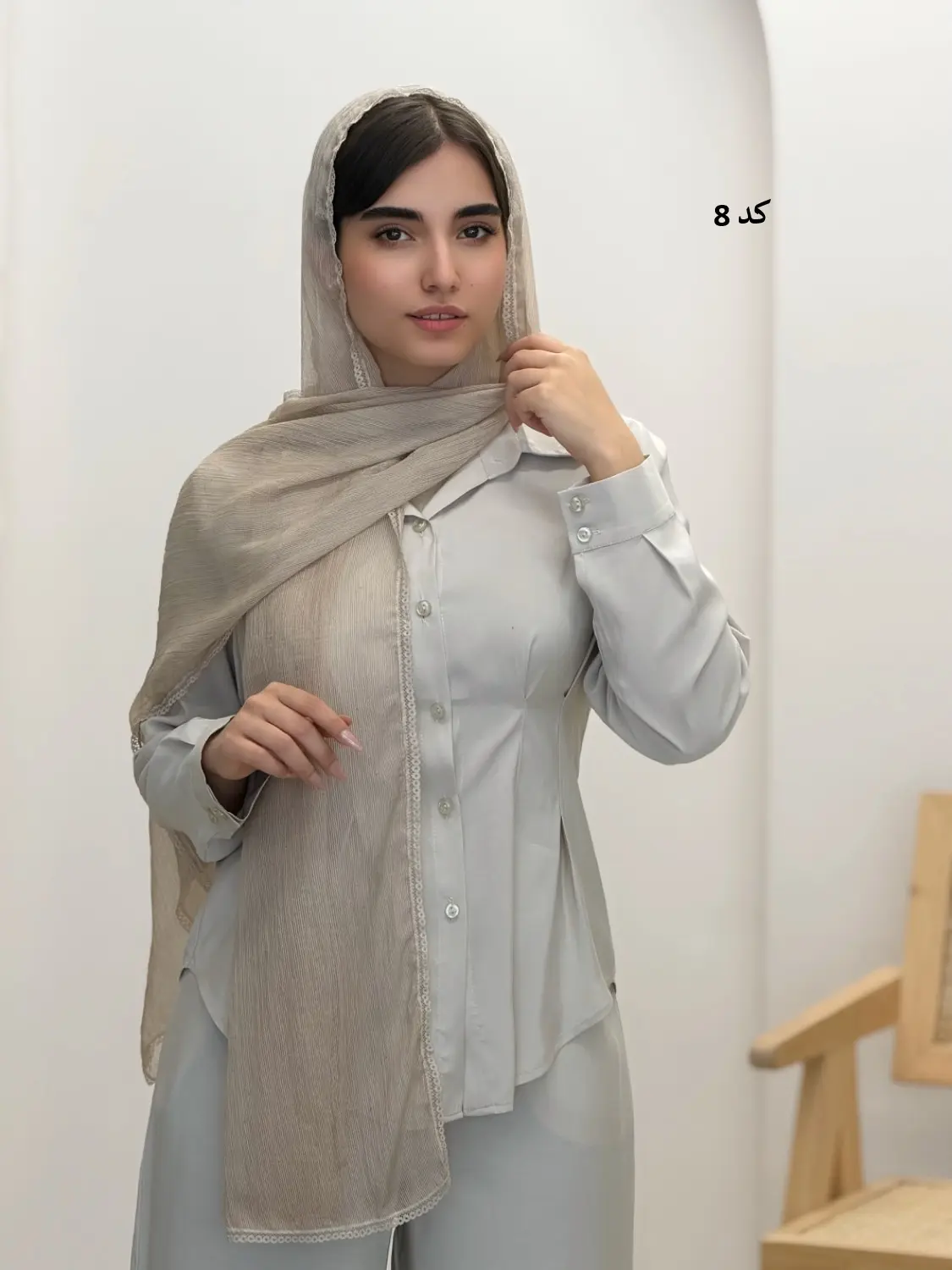 6493-شال ابریشم دلاریس